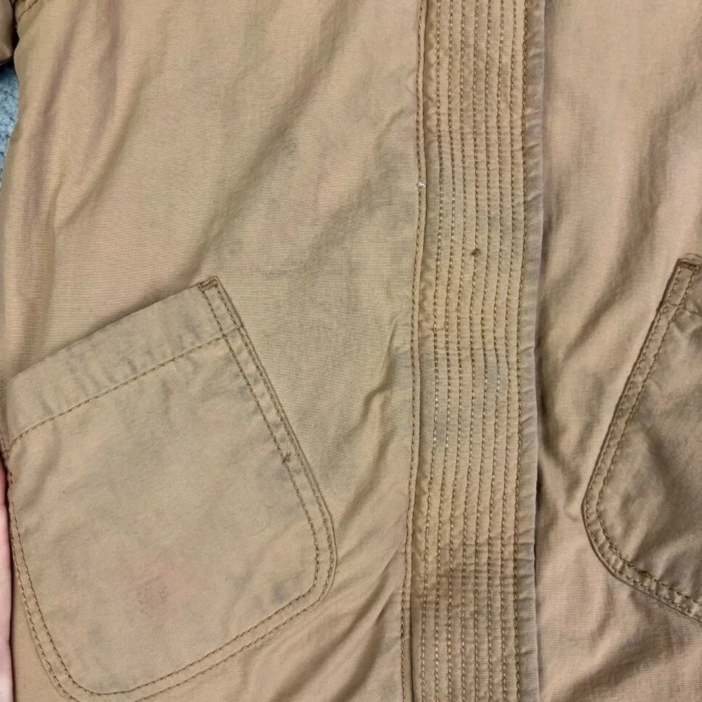Old Navy Parka Coat‎ 4T Fur Trim Toddler Jacket * BEATER DISTRESSED STAINS READ